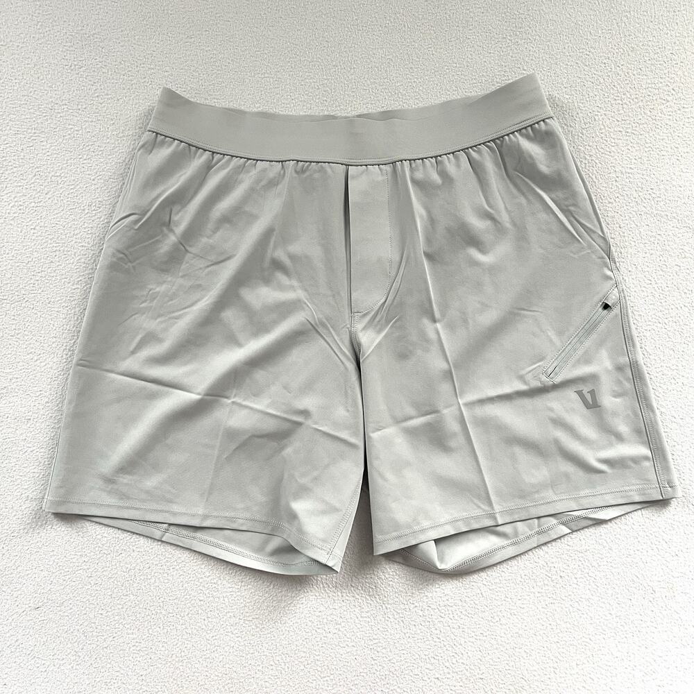 Vuori Sky Grey 6” Lined Drawstring Qualify Run Workout Athletic Short V3022 S